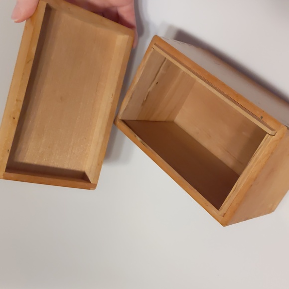 The Redbird Line Canister Recipe Box VTG Japanese Wood Box - Picture 9 of 9